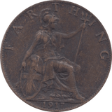 1917 FARTHING ( EF ) - Farthing - Cambridgeshire Coins