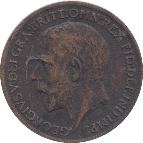 1917 FARTHING ( FAIR ) - Farthing - Cambridgeshire Coins