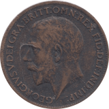 1917 FARTHING ( FAIR ) - Farthing - Cambridgeshire Coins