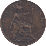 1917 FARTHING ( VF ) - Farthing - Cambridgeshire Coins