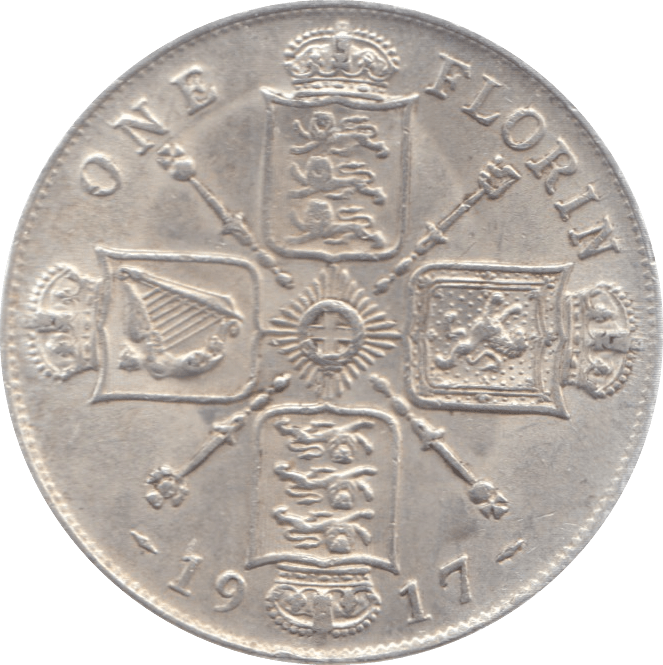 1917 FLORIN ( EF ) 11 - Florin - Cambridgeshire Coins
