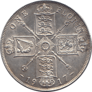 1917 FLORIN ( EF ) 4 - Florin - Cambridgeshire Coins