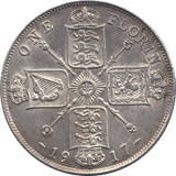 1917 FLORIN ( EF ) 4 - Florin - Cambridgeshire Coins
