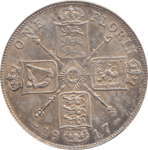 1917 FLORIN ( EF ) 5 - Florin - Cambridgeshire Coins
