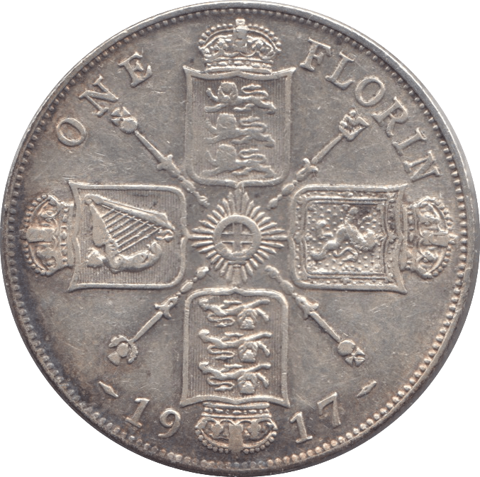 1917 FLORIN ( GVF ) 3 - Florin - Cambridgeshire Coins