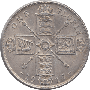 1917 FLORIN ( GVF ) 5 - Florin - Cambridgeshire Coins