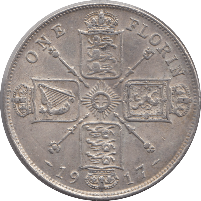 1917 FLORIN ( GVF ) 5 - Florin - Cambridgeshire Coins