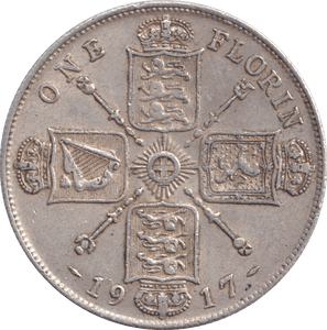 1917 FLORIN ( GVF ) - FLORIN - Cambridgeshire Coins