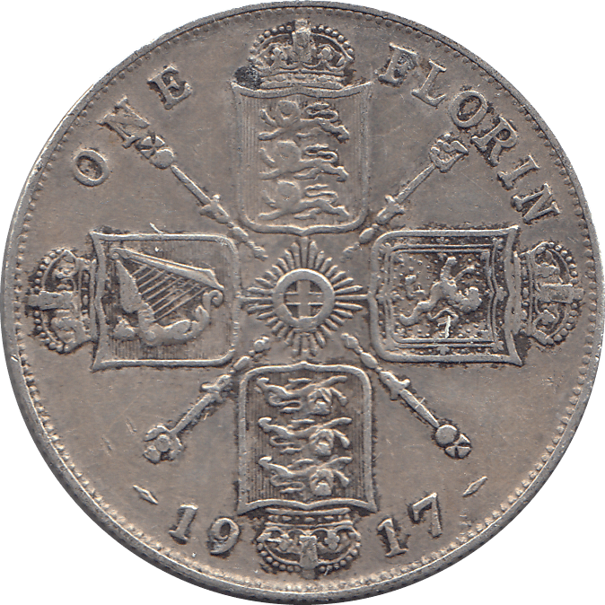 1917 FLORIN ( VF ) 3 - Florin - Cambridgeshire Coins