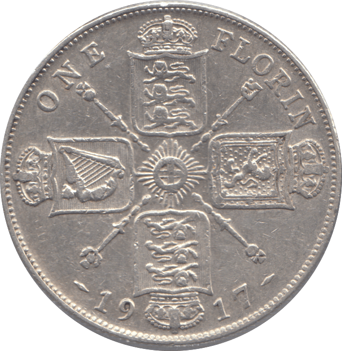 1917 FLORIN ( VF ) - Florin - Cambridgeshire Coins
