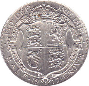 1917 HALFCROWN ( AUNC ) C - Halfcrown - Cambridgeshire Coins