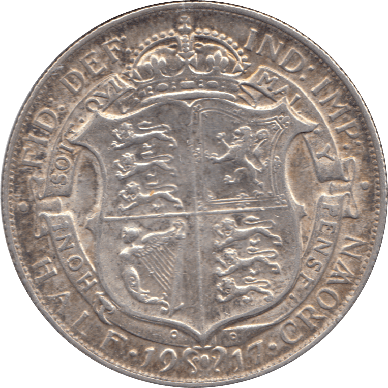 1917 HALFCROWN ( EF ) 1 - Halfcrown - Cambridgeshire Coins
