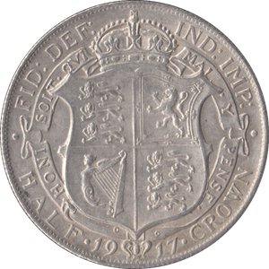 1917 HALFCROWN ( EF ) - HALFCROWN - Cambridgeshire Coins