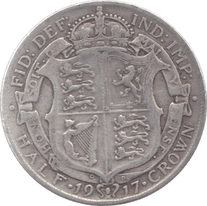 1917 HALFCROWN ( FINE ) 8 - Halfcrown - Cambridgeshire Coins