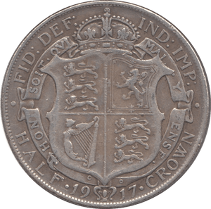 1917 HALFCROWN ( GF ) 3 - Halfcrown - Cambridgeshire Coins