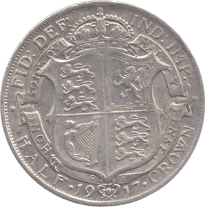 1917 HALFCROWN ( GVF ) 28 C - Halfcrown - Cambridgeshire Coins