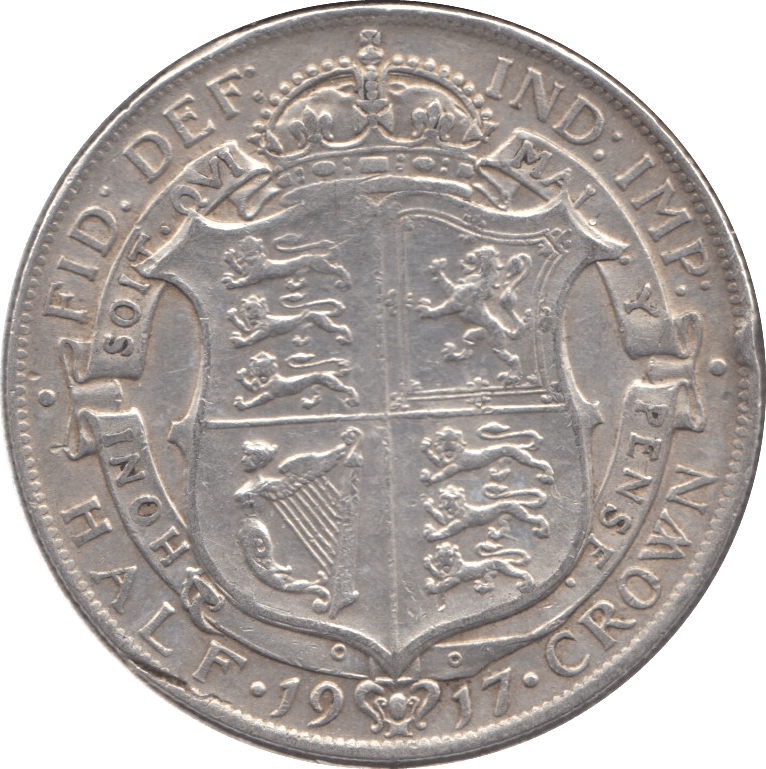 1917 HALFCROWN ( GVF ) 3 - HALFCROWN - Cambridgeshire Coins