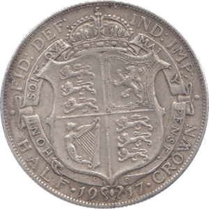 1917 HALFCROWN ( GVF ) 6 - Halfcrown - Cambridgeshire Coins