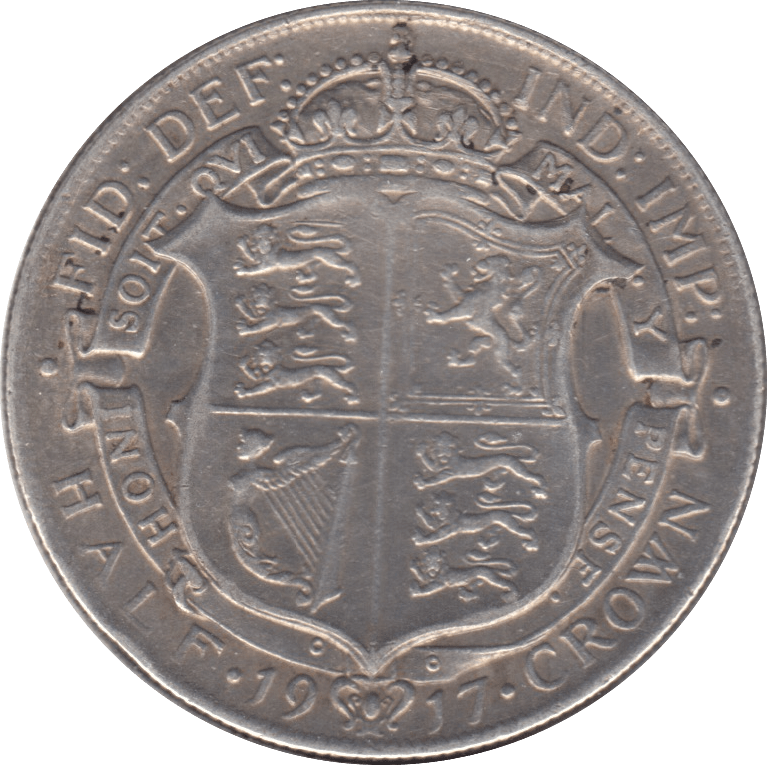1917 HALFCROWN ( GVF ) - Halfcrown - Cambridgeshire Coins