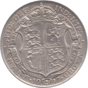 1917 HALFCROWN ( GVF ) REF 2 - Halfcrown - Cambridgeshire Coins