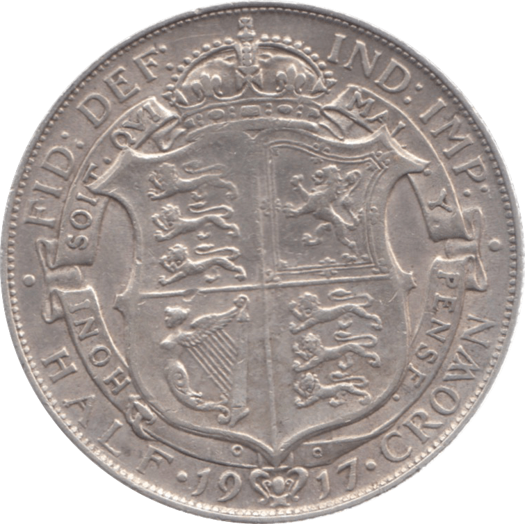 1917 HALFCROWN ( GVF ) REF 2 - Halfcrown - Cambridgeshire Coins