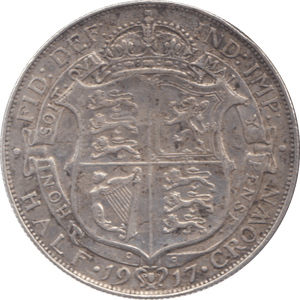 1917 HALFCROWN ( VF ) 8 - Halfcrown - Cambridgeshire Coins