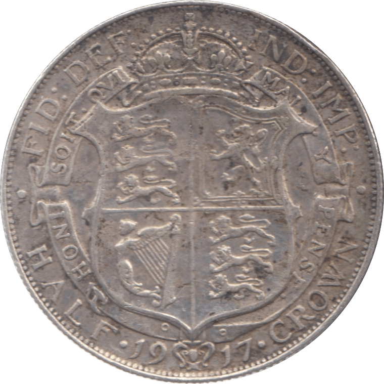 1917 HALFCROWN ( VF ) 8 - Halfcrown - Cambridgeshire Coins