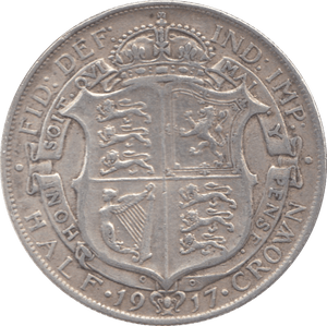 1917 HALFCROWN ( VF ) 9 - Halfcrown - Cambridgeshire Coins