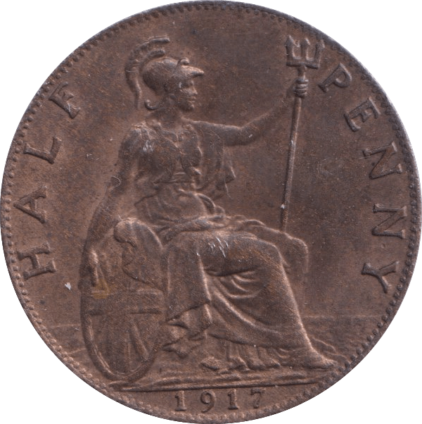 1917 HALFPENNY ( UNC ) - Halfpenny - Cambridgeshire Coins