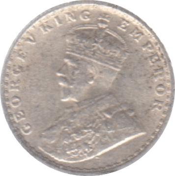 1917 INDIA TWO ANNAS - WORLD COINS - Cambridgeshire Coins