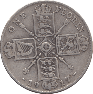 1917 ONE FLORIN ( FINE ) 8 - Florin - Cambridgeshire Coins
