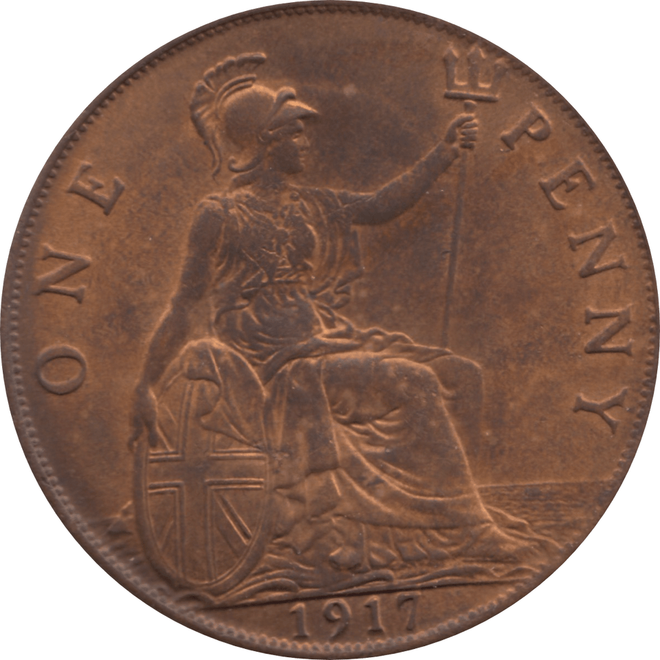 1917 PENNY ( AUNC ) 26 - Penny - Cambridgeshire Coins