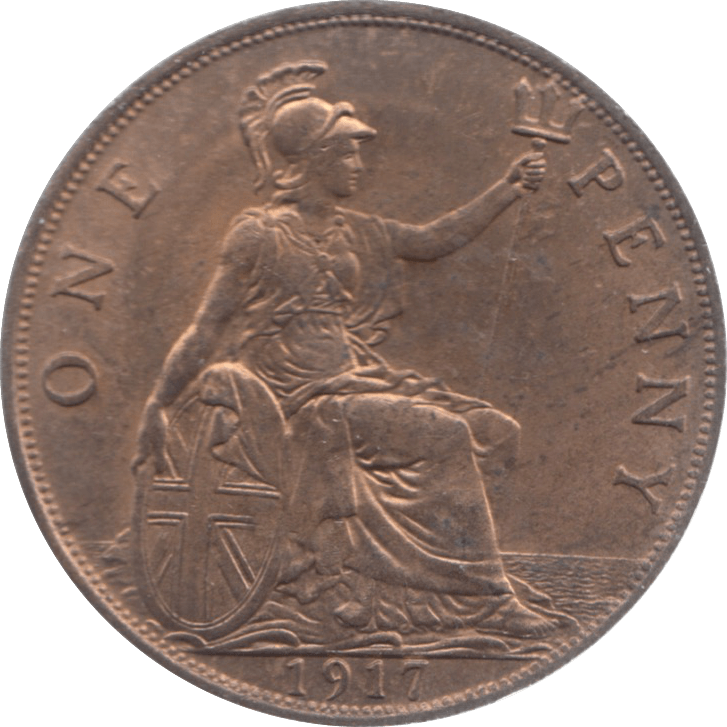 1917 PENNY ( UNC ) 23 - Penny - Cambridgeshire Coins