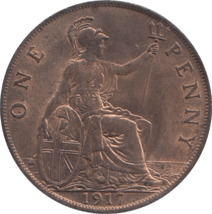 1917 PENNY ( UNC ) 2 - Penny - Cambridgeshire Coins