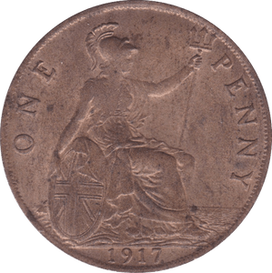 1917 PENNY ( UNC ) A - Penny - Cambridgeshire Coins