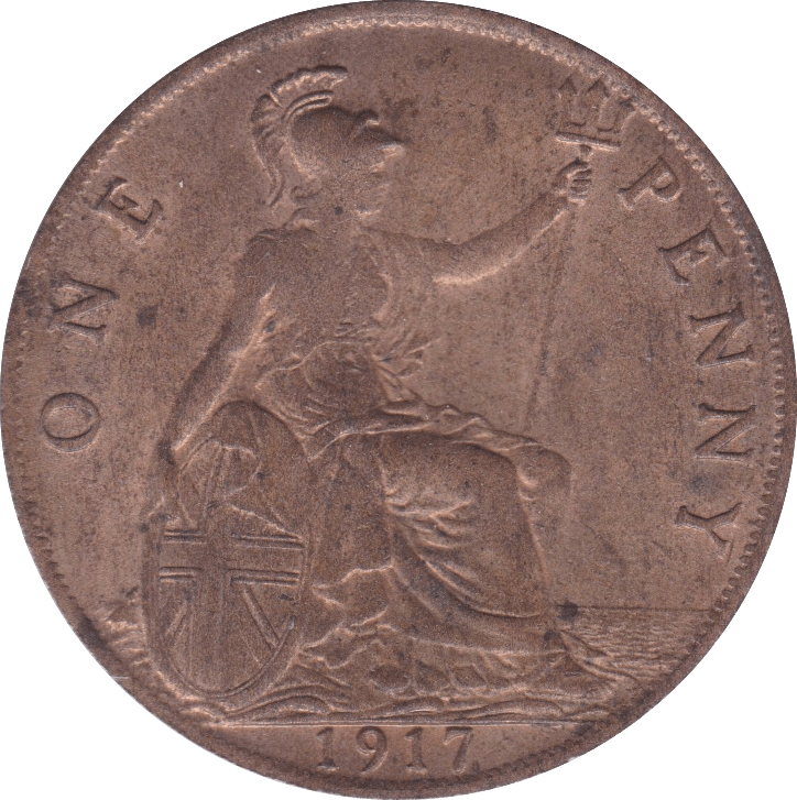 1917 PENNY ( UNC ) A - Penny - Cambridgeshire Coins