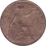 1917 PENNY ( UNC ) A - Penny - Cambridgeshire Coins