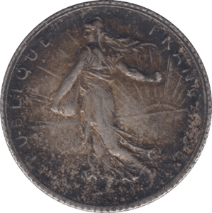1917 SILVER 1 FRANC FRANCE - SILVER WORLD COINS - Cambridgeshire Coins