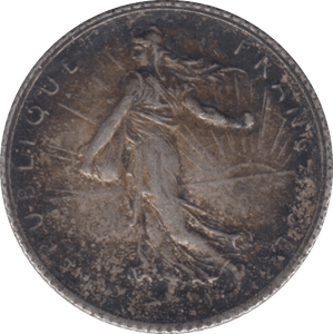 1917 SILVER 1 FRANC FRANCE - SILVER WORLD COINS - Cambridgeshire Coins