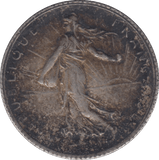 1917 SILVER 1 FRANC FRANCE - SILVER WORLD COINS - Cambridgeshire Coins