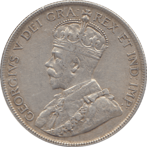 1917 SILVER FIFTY CENTS CANADA - WORLD SILVER COINS - Cambridgeshire Coins