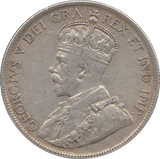 1917 SILVER FIFTY CENTS CANADA - WORLD SILVER COINS - Cambridgeshire Coins