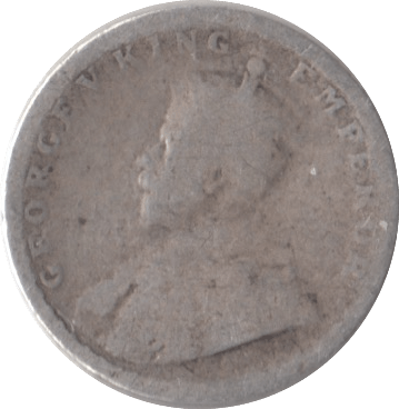 1917 SILVER INDIA TWO ANNAS - SILVER WORLD COINS - Cambridgeshire Coins