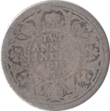 1917 SILVER INDIA TWO ANNAS - SILVER WORLD COINS - Cambridgeshire Coins