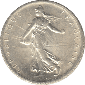 1917 SILVER ONE FRANC FRANCE ( UNC ) - SILVER WORLD COINS - Cambridgeshire Coins