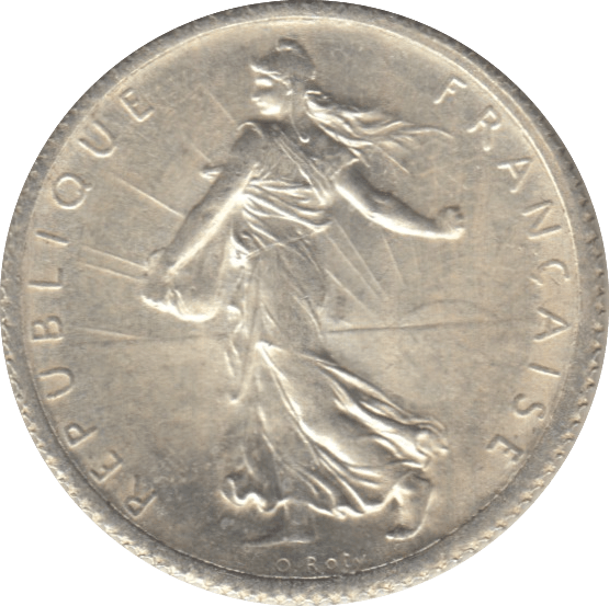 1917 SILVER ONE FRANC FRANCE ( UNC ) - SILVER WORLD COINS - Cambridgeshire Coins