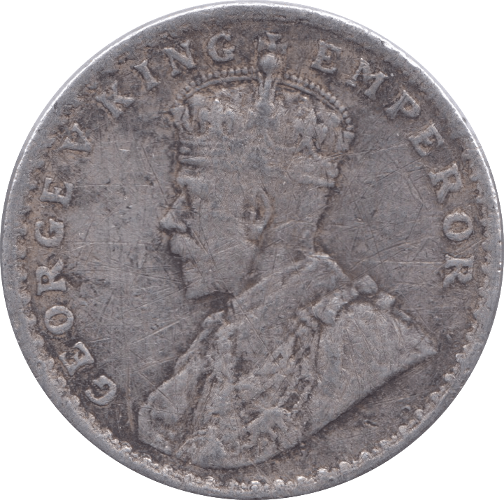 1917 SILVER ONE RUPEE INDIA - SILVER WORLD COINS - Cambridgeshire Coins