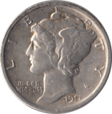 1917 SILVER USA ONE DIME - SILVER WORLD COINS - Cambridgeshire Coins