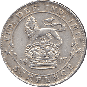 1917 SIXPENCE ( GVF ) 1 - Sixpence - Cambridgeshire Coins