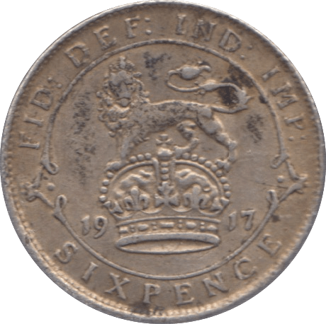 1917 SIXPENCE ( VF ) - Sixpence - Cambridgeshire Coins